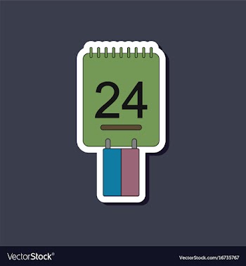 Paper sticker on stylish background calendar vector image