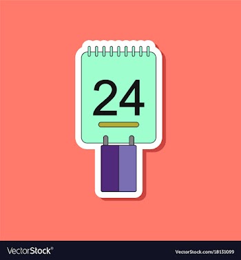 Paper sticker on stylish background calendar vector image