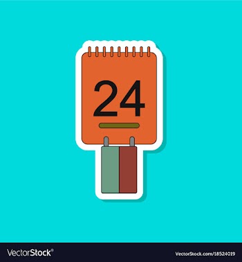Paper sticker on stylish background calendar vector image