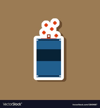 Paper sticker on stylish background can of soda vector image