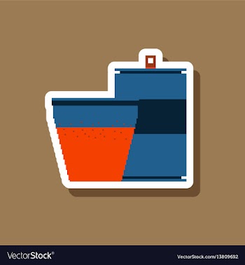 Paper sticker on stylish background can of soda vector image