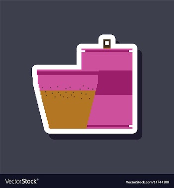 Paper sticker on stylish background can of soda vector image