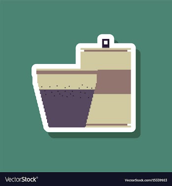 Paper sticker on stylish background can of soda vector image