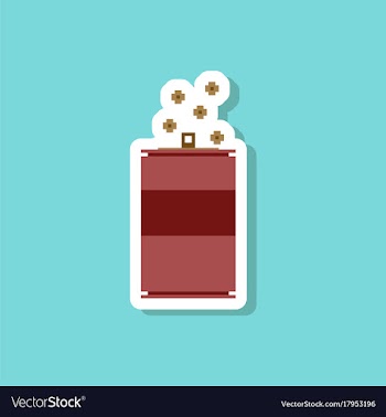 Paper sticker on stylish background can of soda vector image