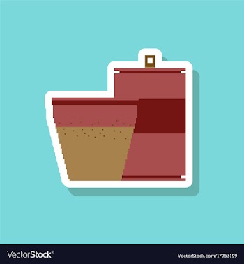 Paper sticker on stylish background can of soda vector image