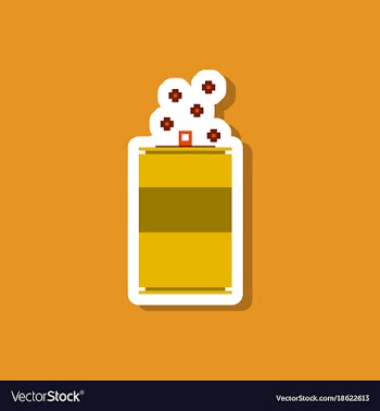 Paper sticker on stylish background can of soda vector image
