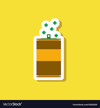 Paper sticker on stylish background can of soda vector image