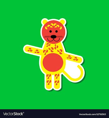 Paper sticker on stylish background cartoon vector image