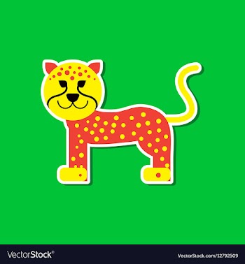 Paper sticker on stylish background cartoon vector image
