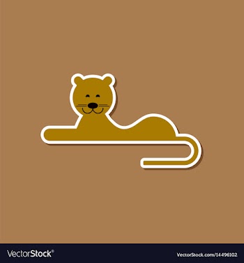 Paper sticker on stylish background cartoon vector image