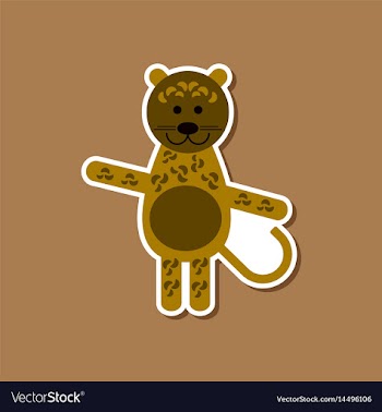Paper sticker on stylish background cartoon vector image