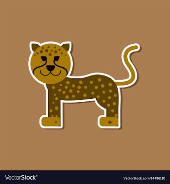 Paper sticker on stylish background cartoon vector image