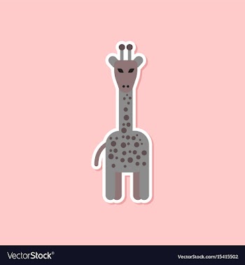 Paper sticker on stylish background cartoon vector image