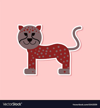 Paper sticker on stylish background cartoon vector image