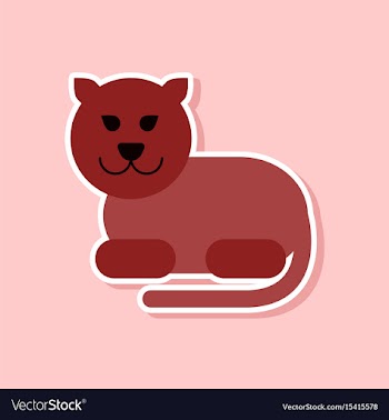 Paper sticker on stylish background cartoon vector image