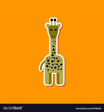 Paper sticker on stylish background cartoon vector image