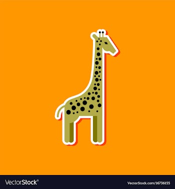 Paper sticker on stylish background cartoon vector image