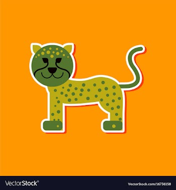 Paper sticker on stylish background cartoon vector image