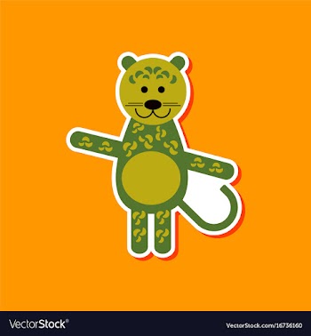 Paper sticker on stylish background cartoon vector image