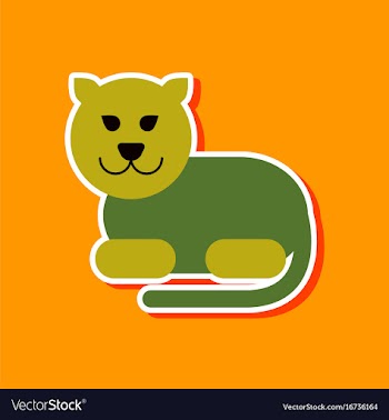 Paper sticker on stylish background cartoon vector image