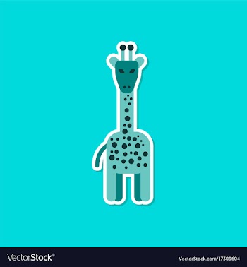 Paper sticker on stylish background cartoon vector image