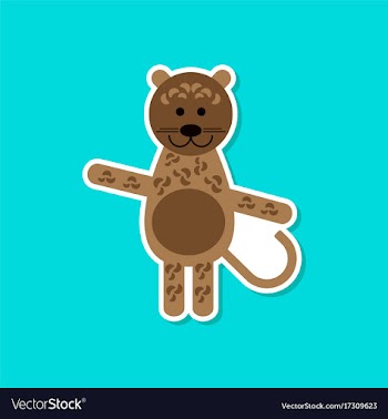 Paper sticker on stylish background cartoon vector image