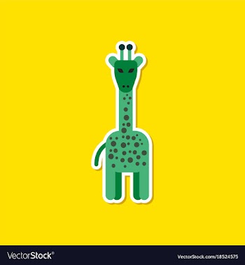 Paper sticker on stylish background cartoon vector image