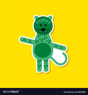 Paper sticker on stylish background cartoon vector image