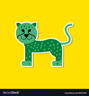 Paper sticker on stylish background cartoon vector image