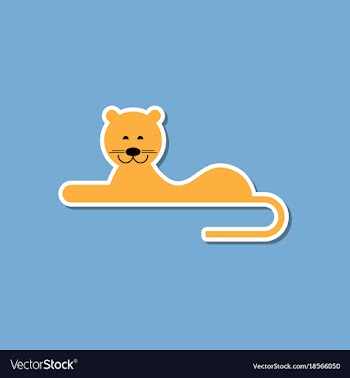 Paper sticker on stylish background cartoon vector image