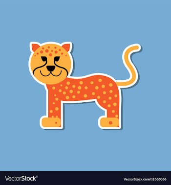 Paper sticker on stylish background cartoon vector image