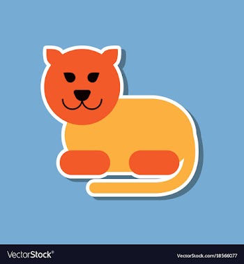 Paper sticker on stylish background cartoon vector image