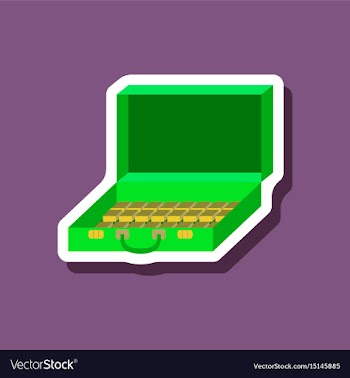 Paper sticker on stylish background case of money vector image