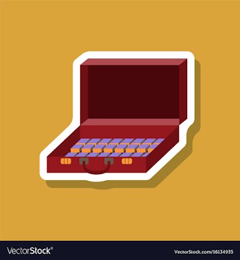Paper sticker on stylish background case of money vector image