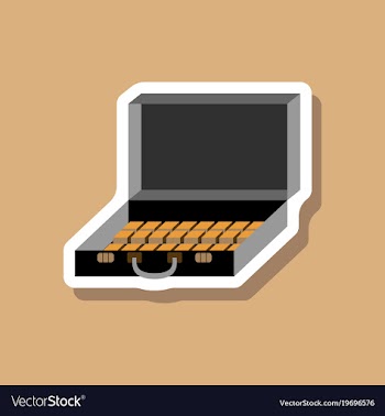 Paper sticker on stylish background case of money vector image