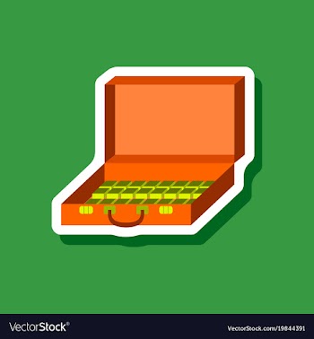 Paper sticker on stylish background case of money vector image