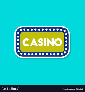 Paper sticker on stylish background casino sign vector image