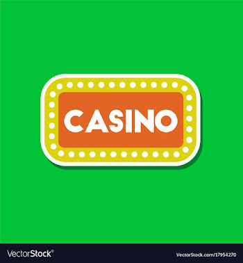 Paper sticker on stylish background casino sign vector image