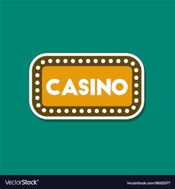 Paper sticker on stylish background casino sign vector image