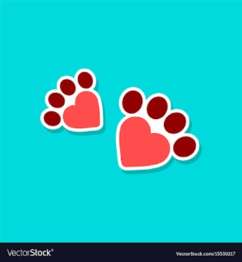 Paper sticker on stylish background cat tracks vector image