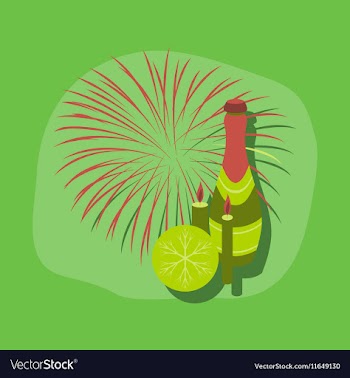 Paper sticker on stylish background champagne vector image