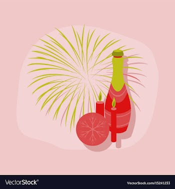Paper sticker on stylish background champagne vector image
