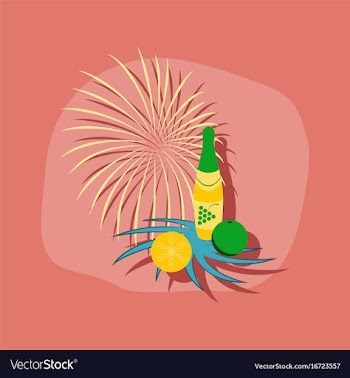 Paper sticker on stylish background champagne vector image