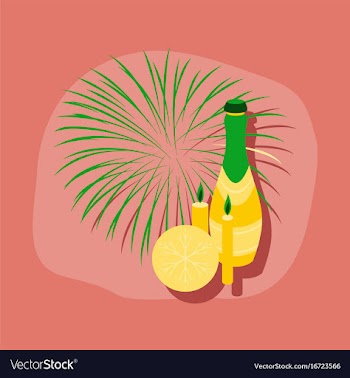 Paper sticker on stylish background champagne vector image