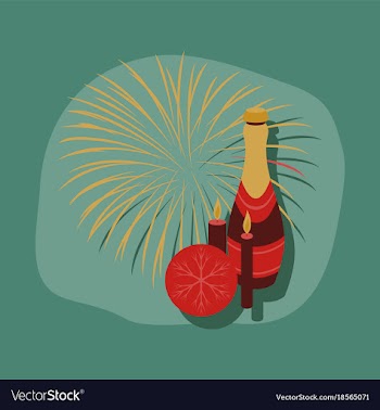 Paper sticker on stylish background champagne vector image