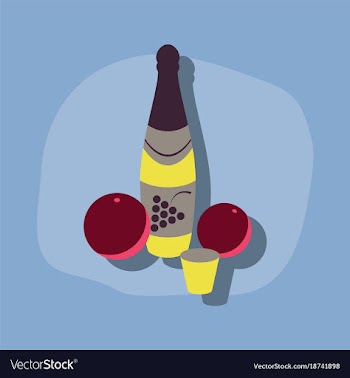 Paper sticker on stylish background champagne vector image