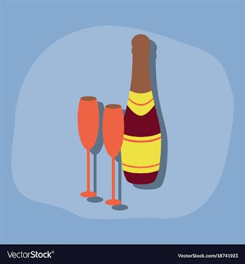 Paper sticker on stylish background champagne vector image