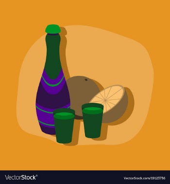 Paper sticker on stylish background champagne vector image