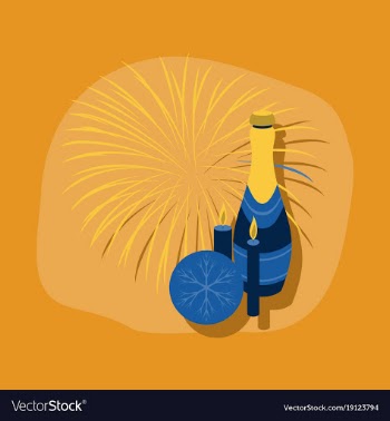 Paper sticker on stylish background champagne vector image
