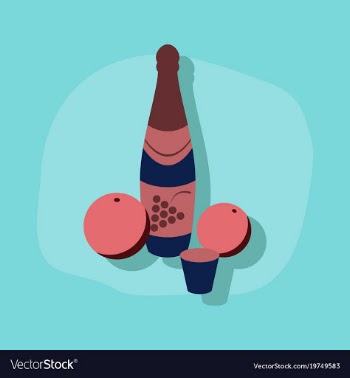 Paper sticker on stylish background champagne vector image